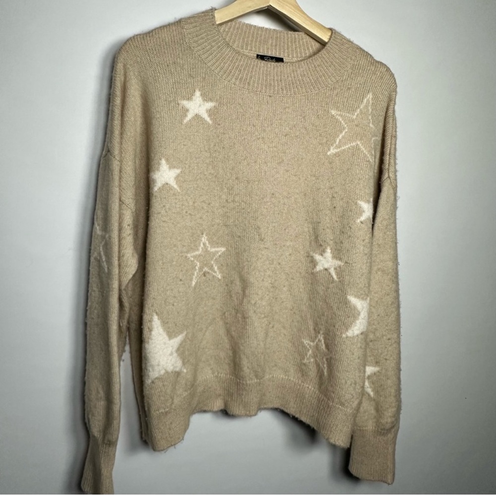 Rails Beige Star Sweater - Women's Crew Neck - Picture 8 of 8